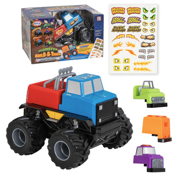 POPULAR PLAYTHINGS Magnetic Monster Build-A-Truck Set, Take-Apart Vehicle Toy for Toddlers, Gifts for Kids Ages 2 & Up - 6 Pieces