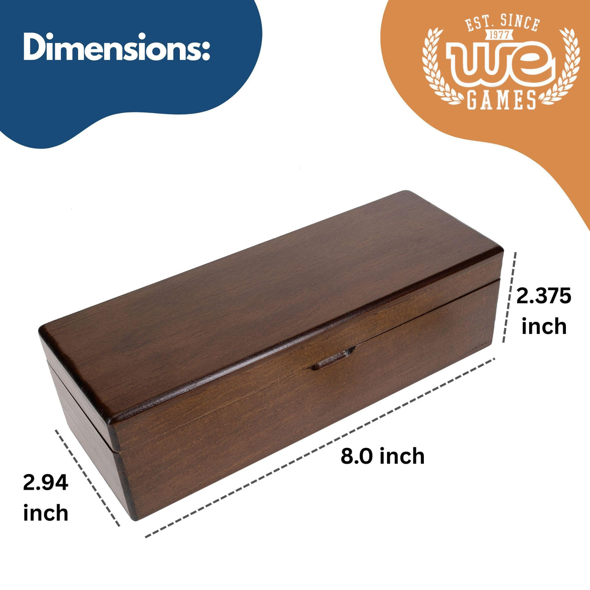 WE Games Double 6 Marbleized Dominoes in Magnetic Wooden Travel Box, Dominoes Set for Adults, White Color Double Six Domino with Marble Pattern