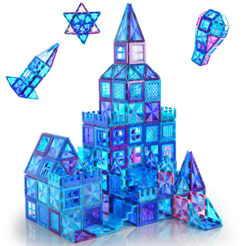 AFUNX Magnetic Tiles, 116PCS Magnet Building Blocks, 3D Diamond Magnetic Blocks, Construction Stem Toys for Kids, Educational Toys for Boys Girls Ages