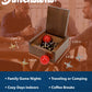 WE Games Metal Jacks Set - Classic Jacks Game with 2 Red Balls in Walnut Stain Keepsake Wooden Box - Nostalgic Floor Game