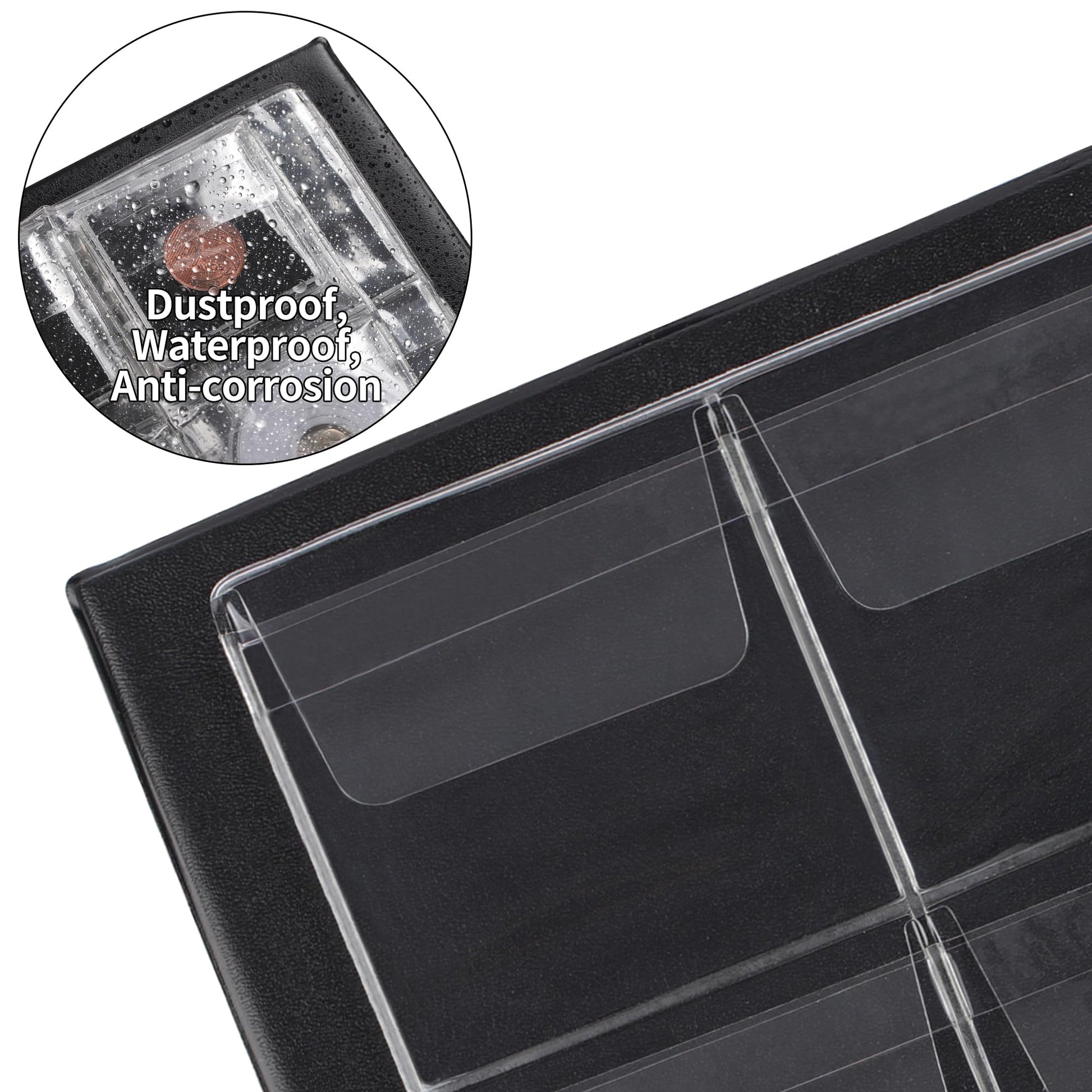 36 Pockets Coin Capsule Holder Album - 2.3x2.2 inches Coin Collecting Book with 6 Pages, Collection Album Sleeves for Square, Round Coin Snap Holders