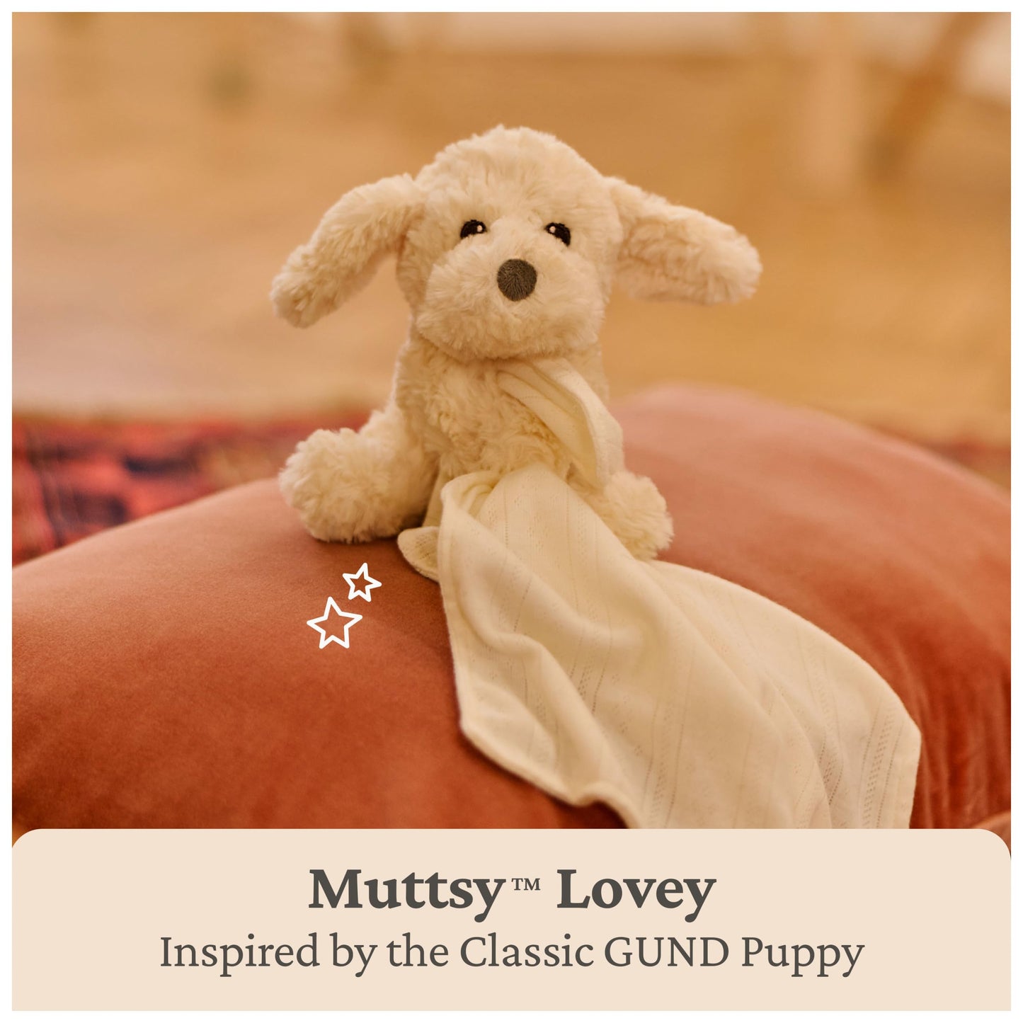 GUND Baby Muttsy 6-Inch Lovey Stuffed Animal Toy with Blanket