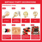 Red Birthday Party Decorations for Women,Balloon Aich kit,Black Gold Confetti Balloons,Happy Birthday Backdrop