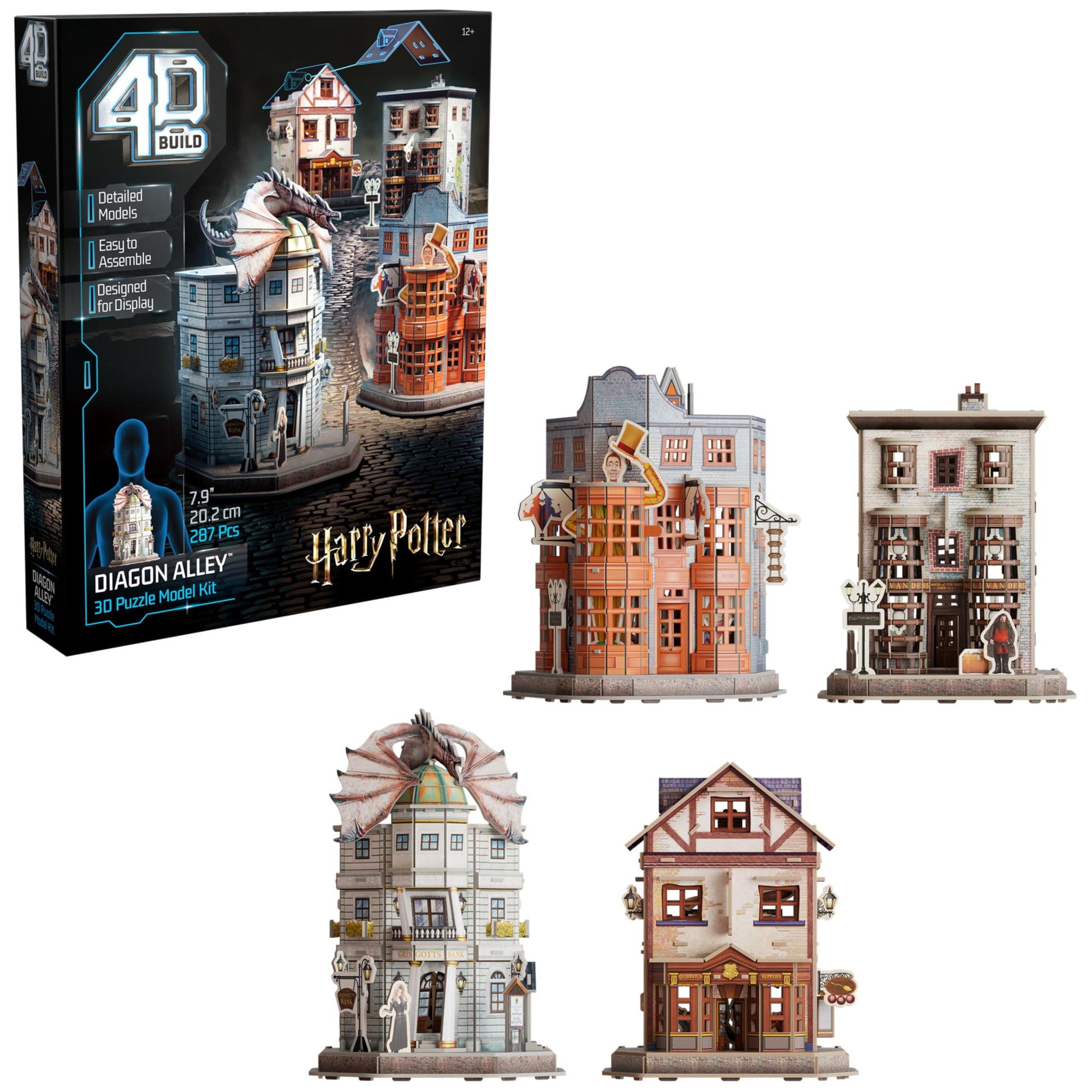 4D Build Harry Potter Diagon Alley Playset 3D Puzzle Model Kit for Adults