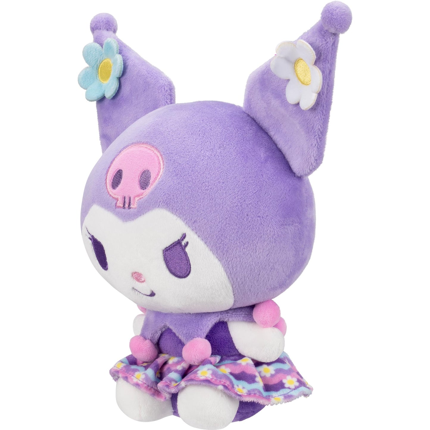 Jazwares Hello Kitty® and Friends - 8-Inch Kuromi™ Pastel Florals Plush - Officially Licensed Sanrio® Product from Ages 6+