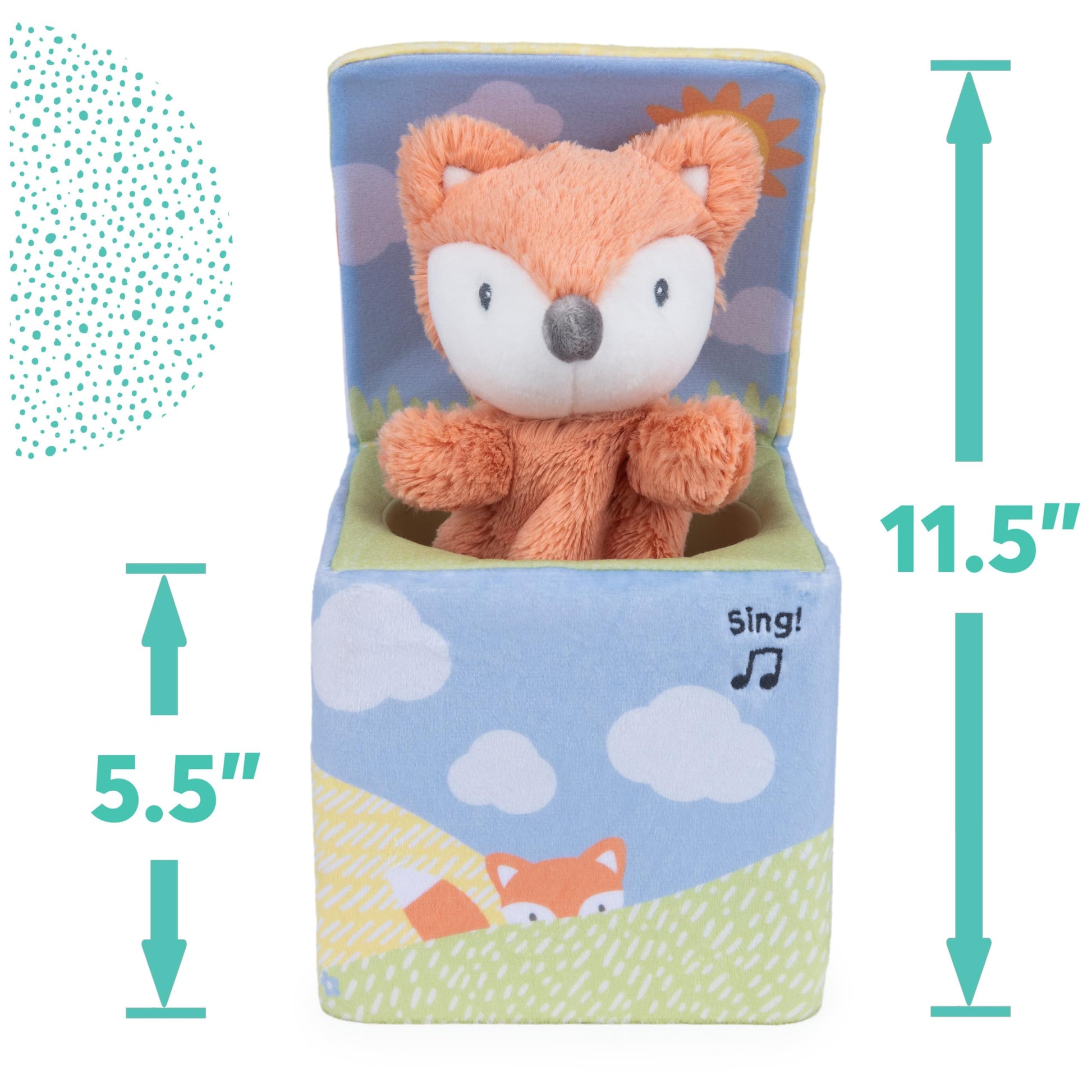 GUND Baby Fox in a Box, Animated Plush Activity Toy for Babies and Infants