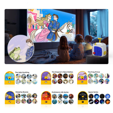 Story Projector for Kids,4K HD Book Projector with 48 Stories Audio Play & 9 White Noise,Toddler Night Light Bedtime Story Machine,Early Learning