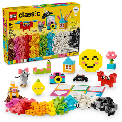 LEGO Classic Creative Happy Box Building Toy Set - Building Blocks Toy for Kids, Boys and Girls, Ages 5+ - Learning and Educational Toy for Preschool