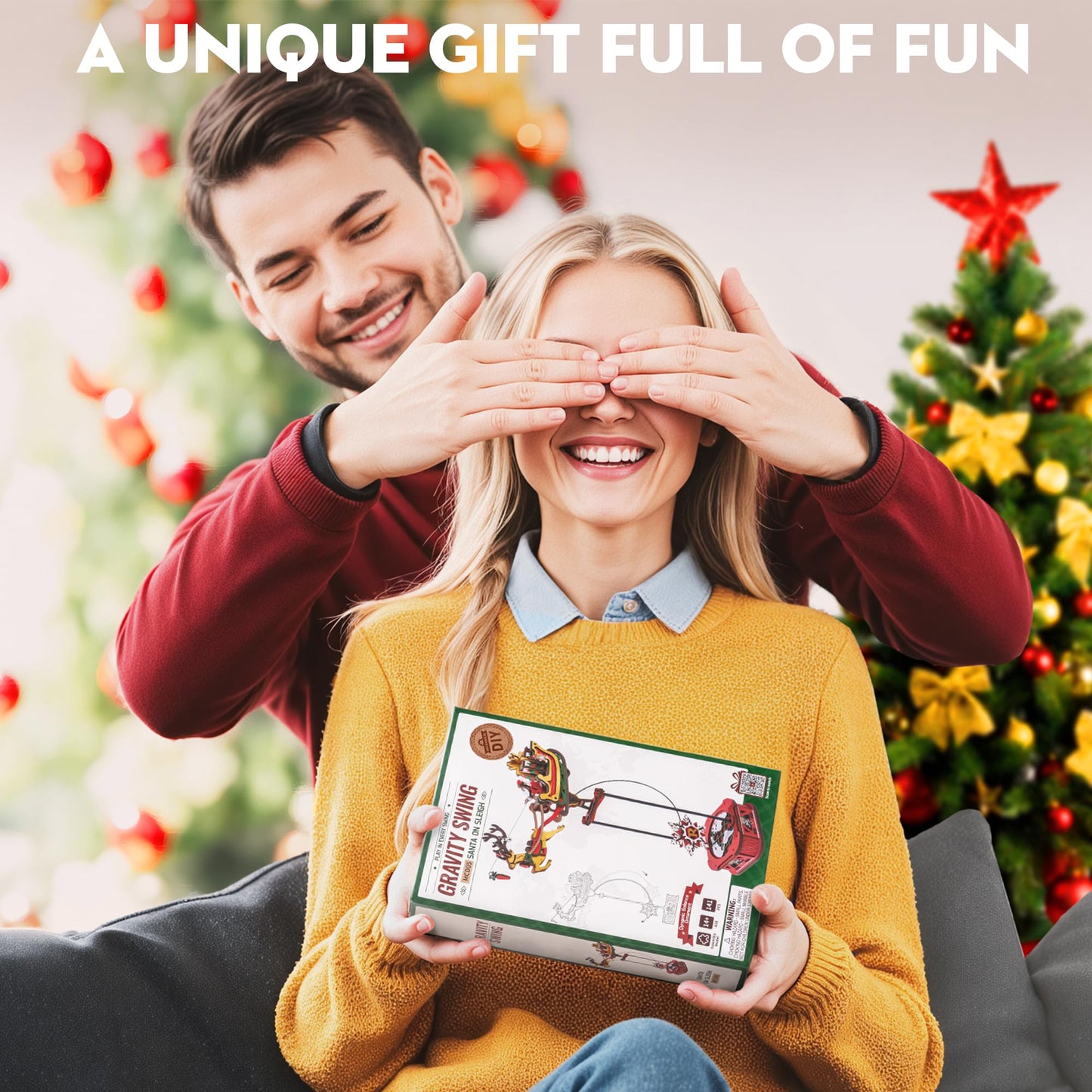 ROBOTIME 3D Wooden Puzzle for Adults - A Relaxing & Creative Wood Craft Model Kit to Build an Elegant Christmas Display for Home Decor
