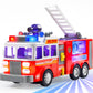 JOYIN LED Fire Truck Toy for Toddlers - LED Projections & Sirens, Bump and Go Fire Engine Trucks with Mode Switch & Volume Control, Kids Firetruck