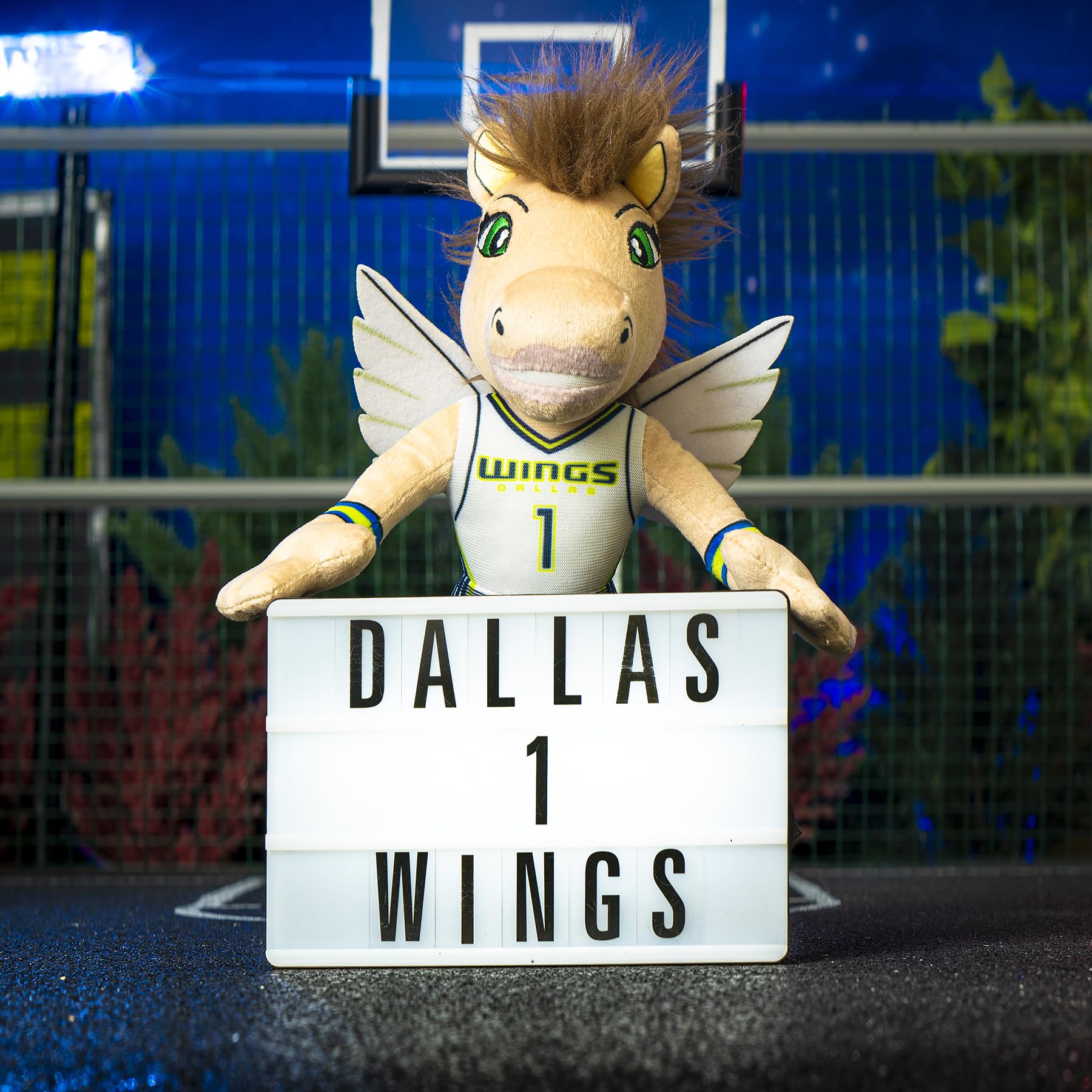 Bleacher Creatures Dallas Wings Lightning 10" WNBA Mascot Plush Figure (Heroine Jersey) - A Mascot for Play or Display