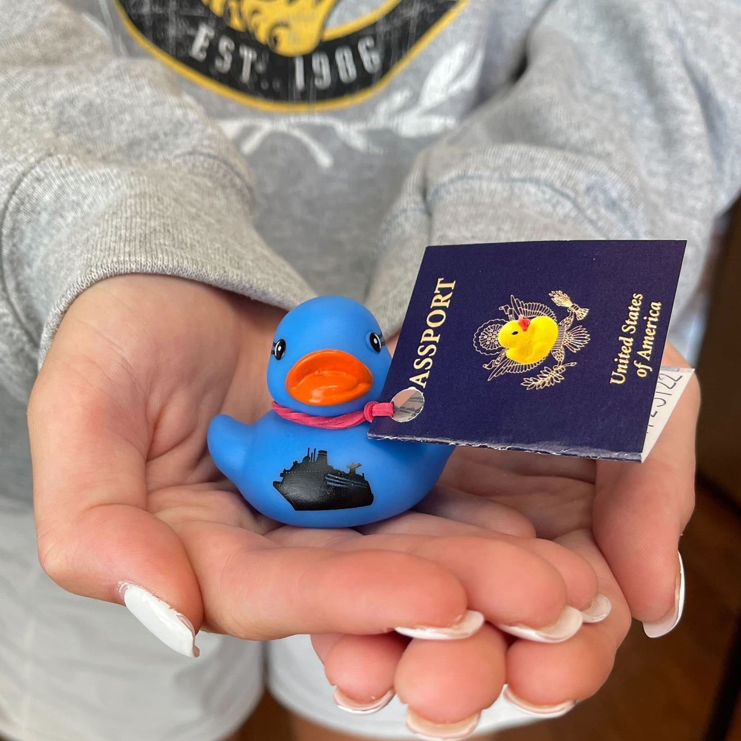 Passport Cruising Ducks Tag for Cruise Ship Game Attach to Rubber Sailing Duck | 50 pk | Mini 2 x 1.75” Hole Punch & Fold DIY Cruise Line Carnival