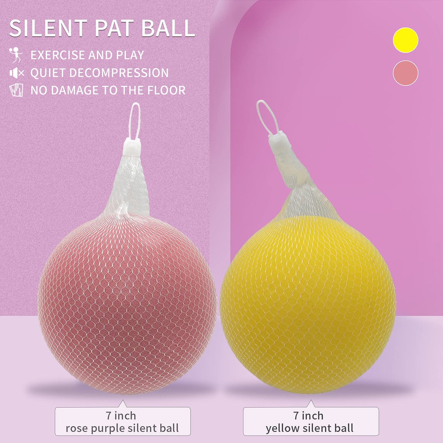 Buhoet 7-Inch Uncoated High Density Foam Ball - for Over 3 Years Old Kids Foam Sports Balls - Soft and Bouncy, Lightweight and Easy to Grasp Foams