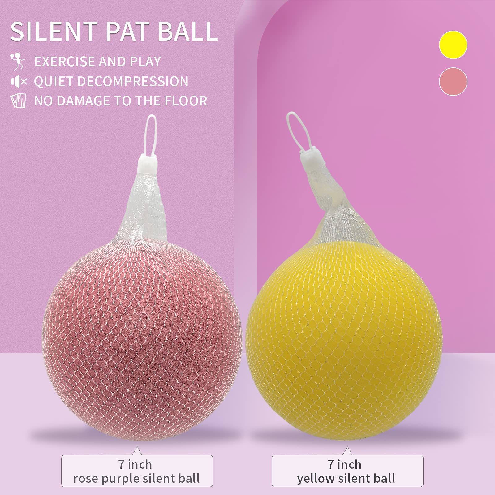 Buhoet 7-Inch Uncoated High Density Foam Ball - for Over 3 Years Old Kids Foam Sports Balls - Soft and Bouncy, Lightweight and Easy to Grasp Foams