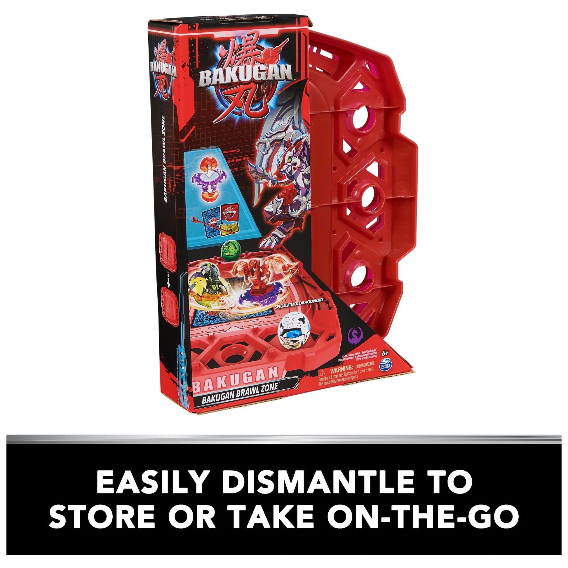 Bakugan Brawl Zone Compact Playset with Special Attack Dragonoid, Customizable Action Figure, Trading Cards, Kids Toys for Boys and Girls 6 and up