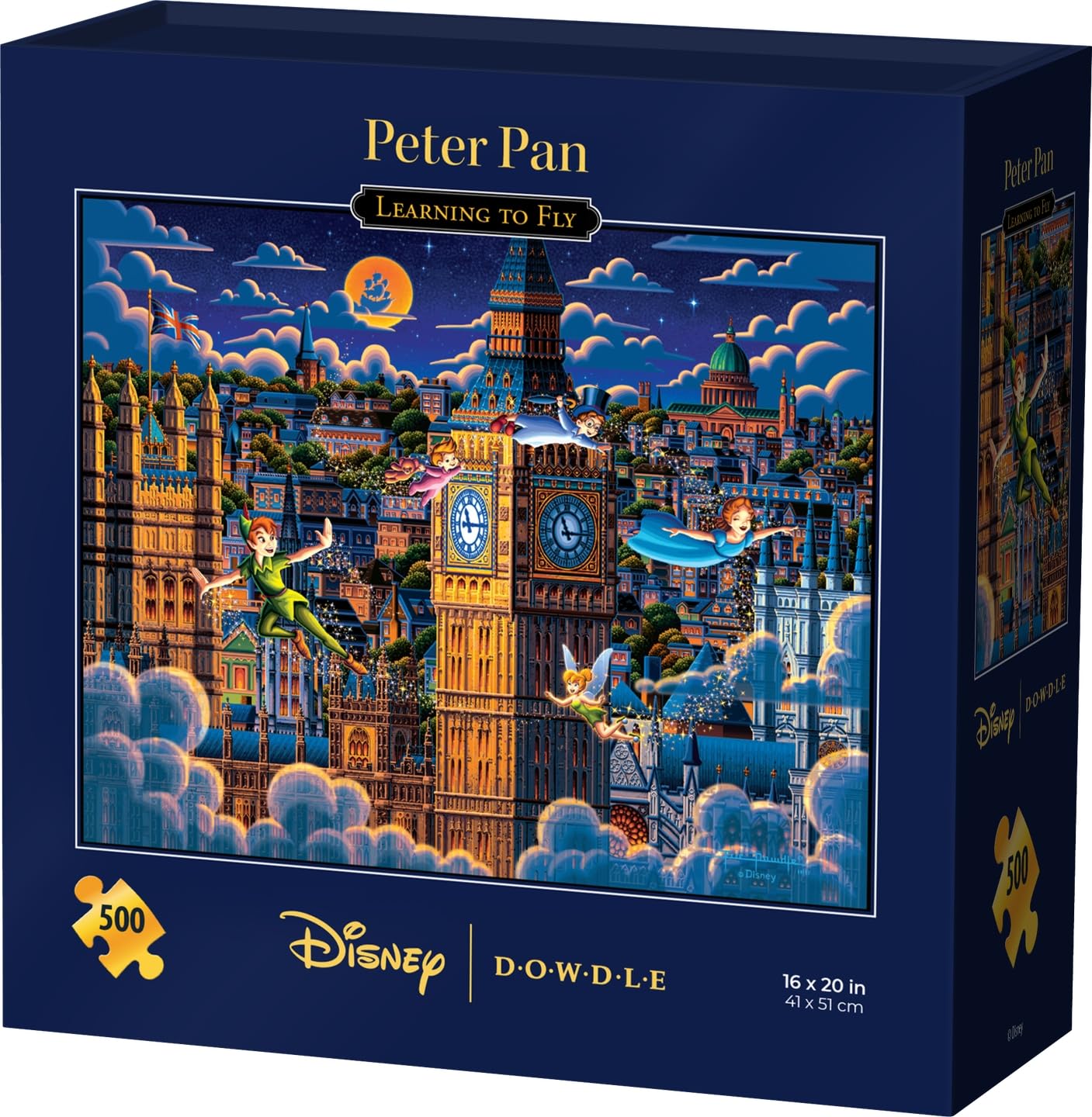 Peter Pan Learning to Fly - Disney Dowdle 500 Piece Jigsaw Puzzle for Adults