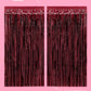xo, Fetti Burgundy Red Party Curtain - Set of 2 | Bachelorette Fringe Decorations, Cute Birthday Photo Booth, Party Backdrop, Wine Bday Supplies