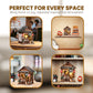 DIY Book Nook Kit for Adults, The Mellow Pub Miniature House Kit, 3D Wooden Puzzle with Touch LED Light, Japanese Style Bookshelf Insert Decor