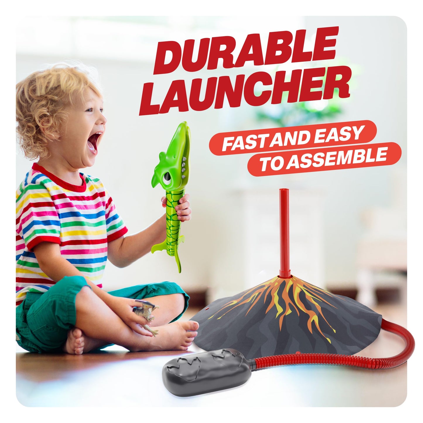 Ninja Blast Dinosaur Toy Rocket Launcher for Kids Toys for Kids 3-5 5-7 4-6 - Outdoor Toys for Kid Ages 4-8 - 3 4 Year Old Boy Birthday Gift - Gifts