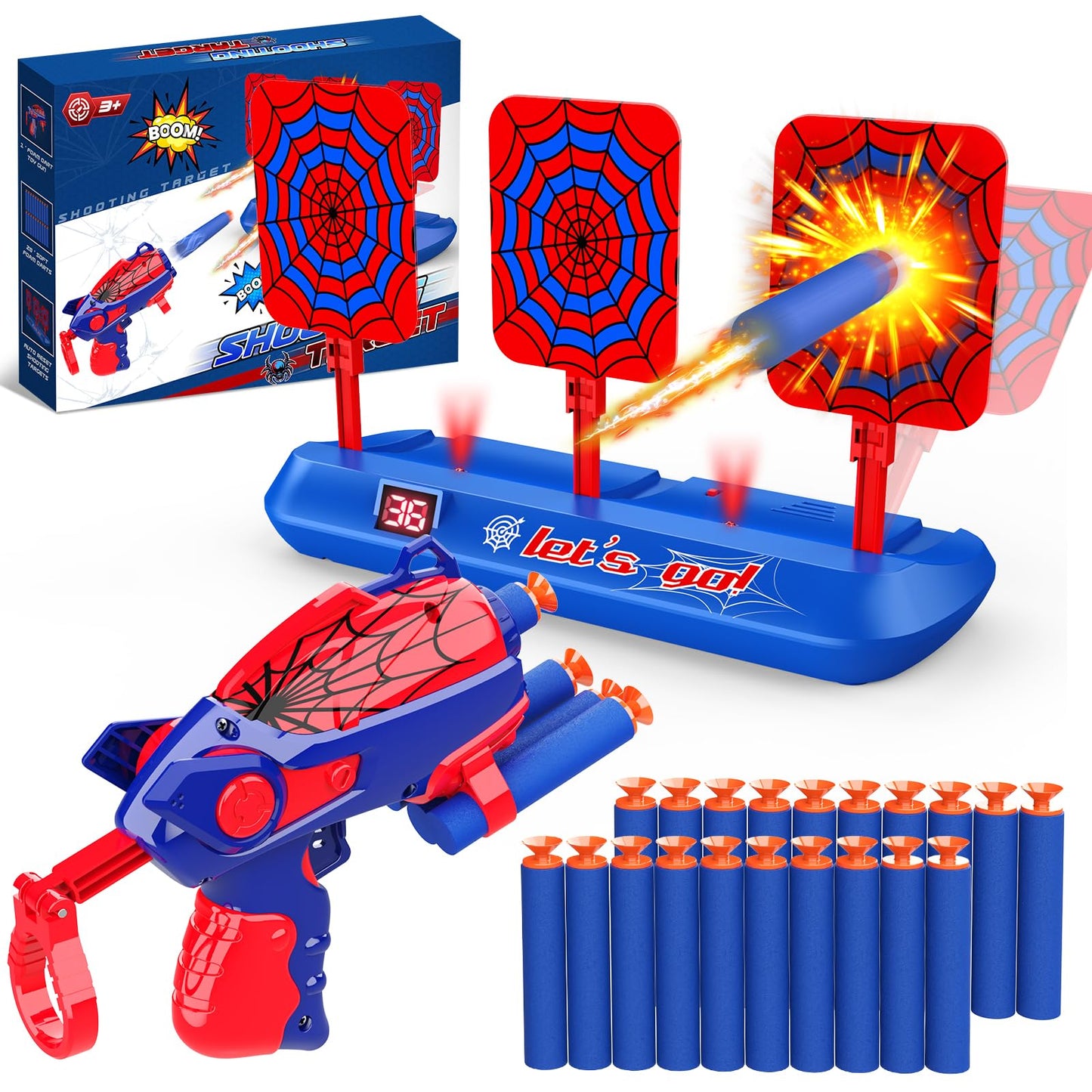 Shooting Toys for 3-12 Year Old Boys with Foam Dart, Shooting Game Toys Gifts for 3-12 Years Old Kids, Targets Toy for Boy Age 4-12, Xmas Gift