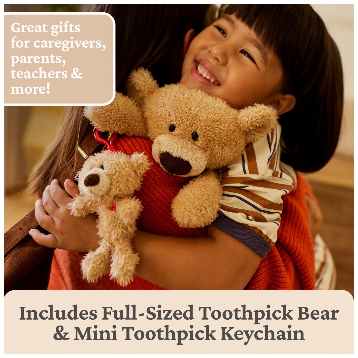 GUND Near or Far Bears, 16-Inch Voice Memo Bear & Keychain Bear Set Ages 1+