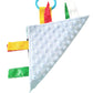 Baby Jack & Co 8x8” Learning Lovey Milwaukee Wisconsin Tag Toys for Babies - Baby Crinkle Toys - Soft & Safe - Learn USA Cities and Shapes - Ideal