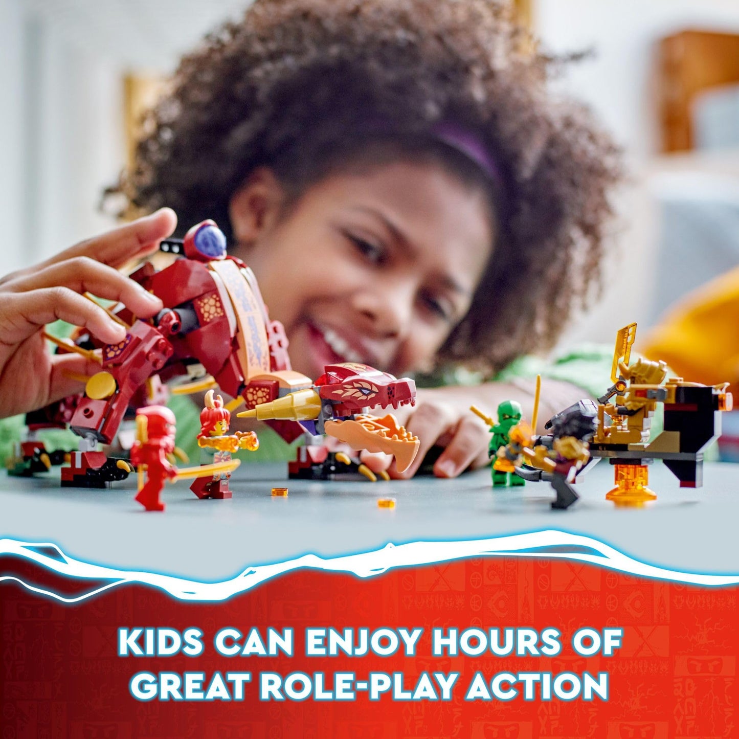LEGO NINJAGO Heatwave Transforming Lava Dragon 71793 Building Toy Set, Features a Ninja Dragon, a Hovercraft Vehicle and 5 Minifigures, Lava Dragon