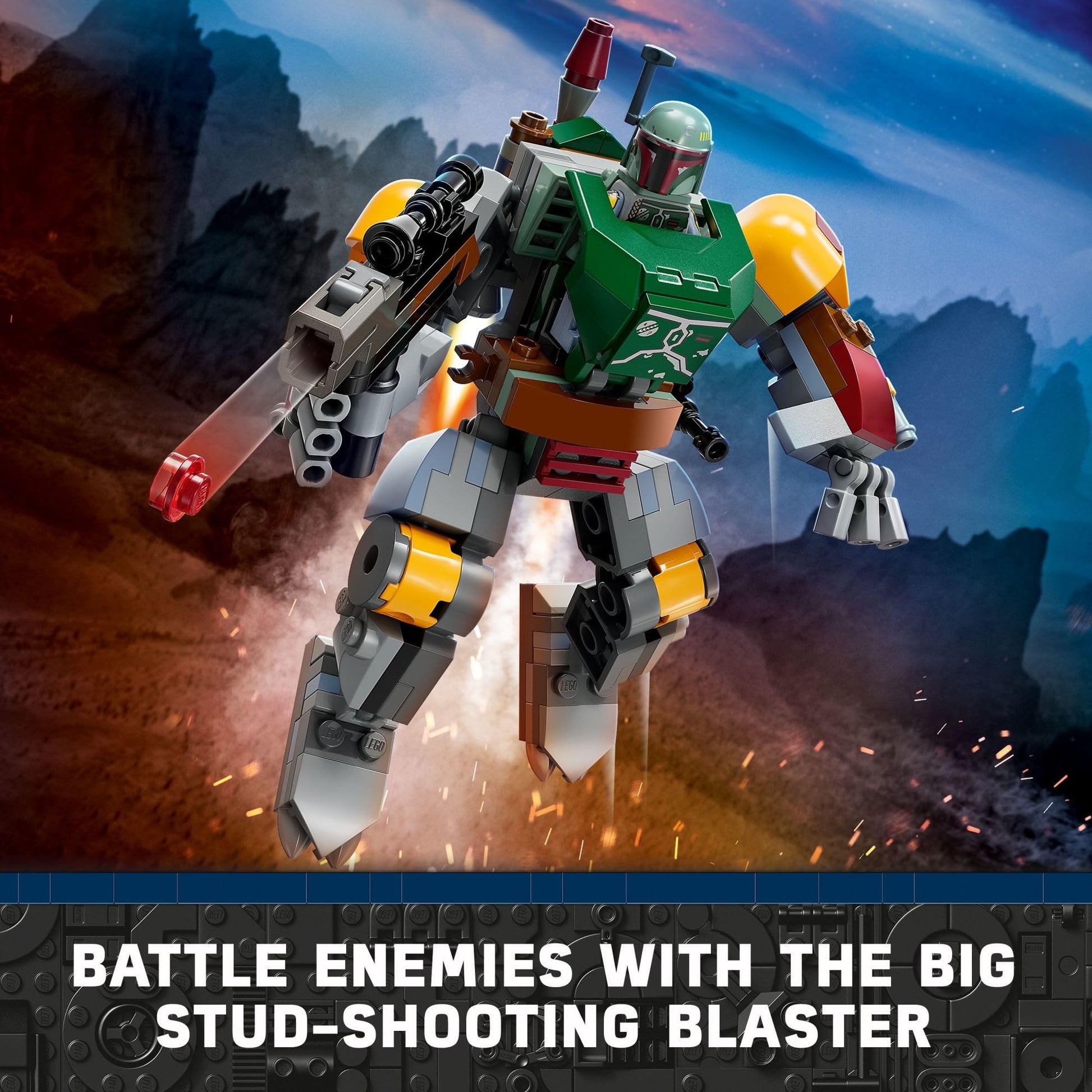 LEGO Star Wars Boba Fett Mech Buildable Star Wars Action Figure, Posable Mech Inspired by The Iconic Star Wars Bounty Hunter, Features a Buildable