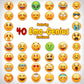 Emoticon Stickers for Kids - 2" Circles Shiny Silver - Smile Stickers for School and Home, Rewards, Parties, and More. Made in The USA by Kenco (2)