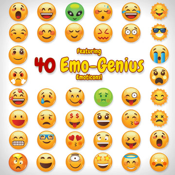 Emoticon Stickers for Kids - 2" Circles Shiny Silver - Smile Stickers for School and Home, Rewards, Parties, and More. Made in The USA by Kenco (2)