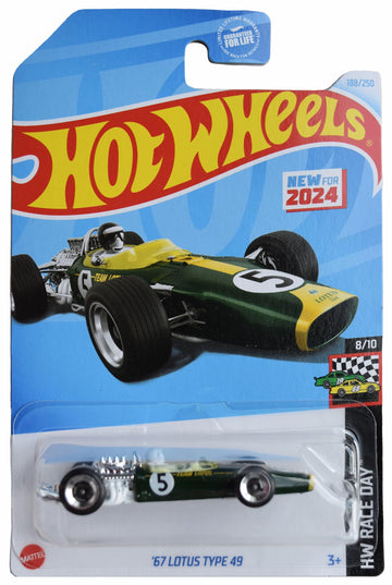Hot Wheels '67 Lotus Type 49, HW Race Day 8/10 [Green] 188/250