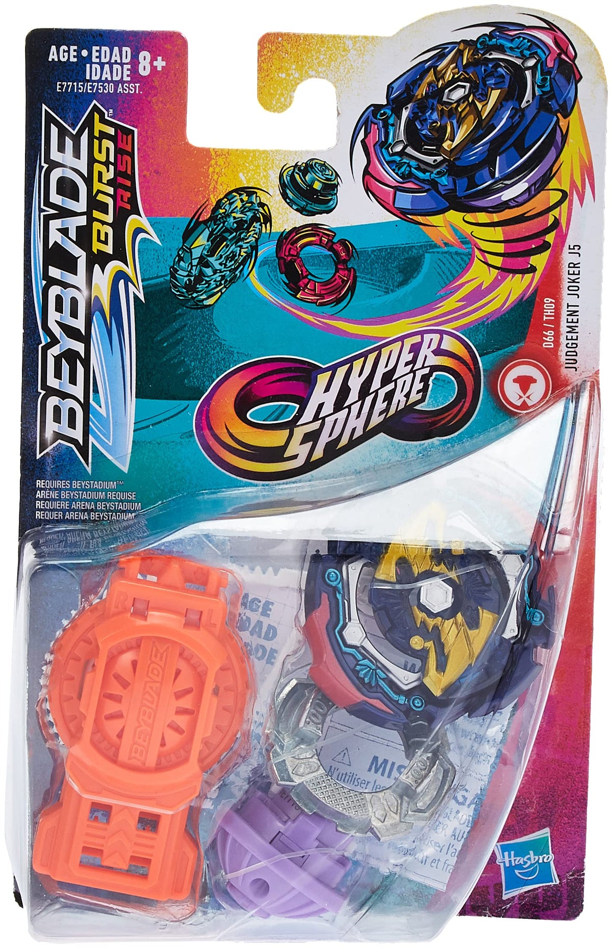 Beyblade Burst Rise Hypersphere Judgement Joker J5 Starter Pack - Balance Type Battling Top Toy and Right/Left-Spin Launcher, Ages 8 and Up
