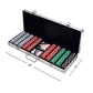 Poker Chip Set - 11.5g Poker Set with Cards, Buttons, Carrying Case, and 500 Chips for Texas Hold'em and Blackjack Games by Trademark Poker