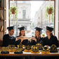 Vemfare Prom Graduation Centerpieces for Tables - 9 Pcs 2026 Graduation Honeycomb Centerpieces Decor, Black Golden High School College Graduate Party