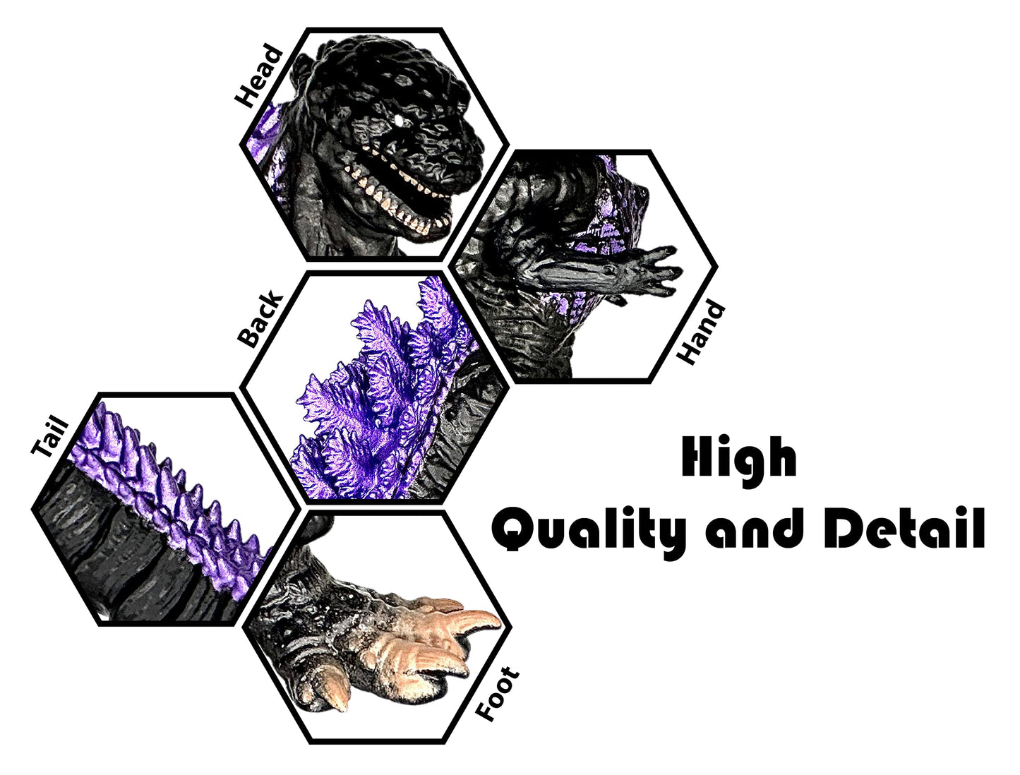 TwCare Legendary Shin Dinosaur, Movie Series Movable Joints Dino Dragon Action Figures Soft Vinyl, Carry Bag