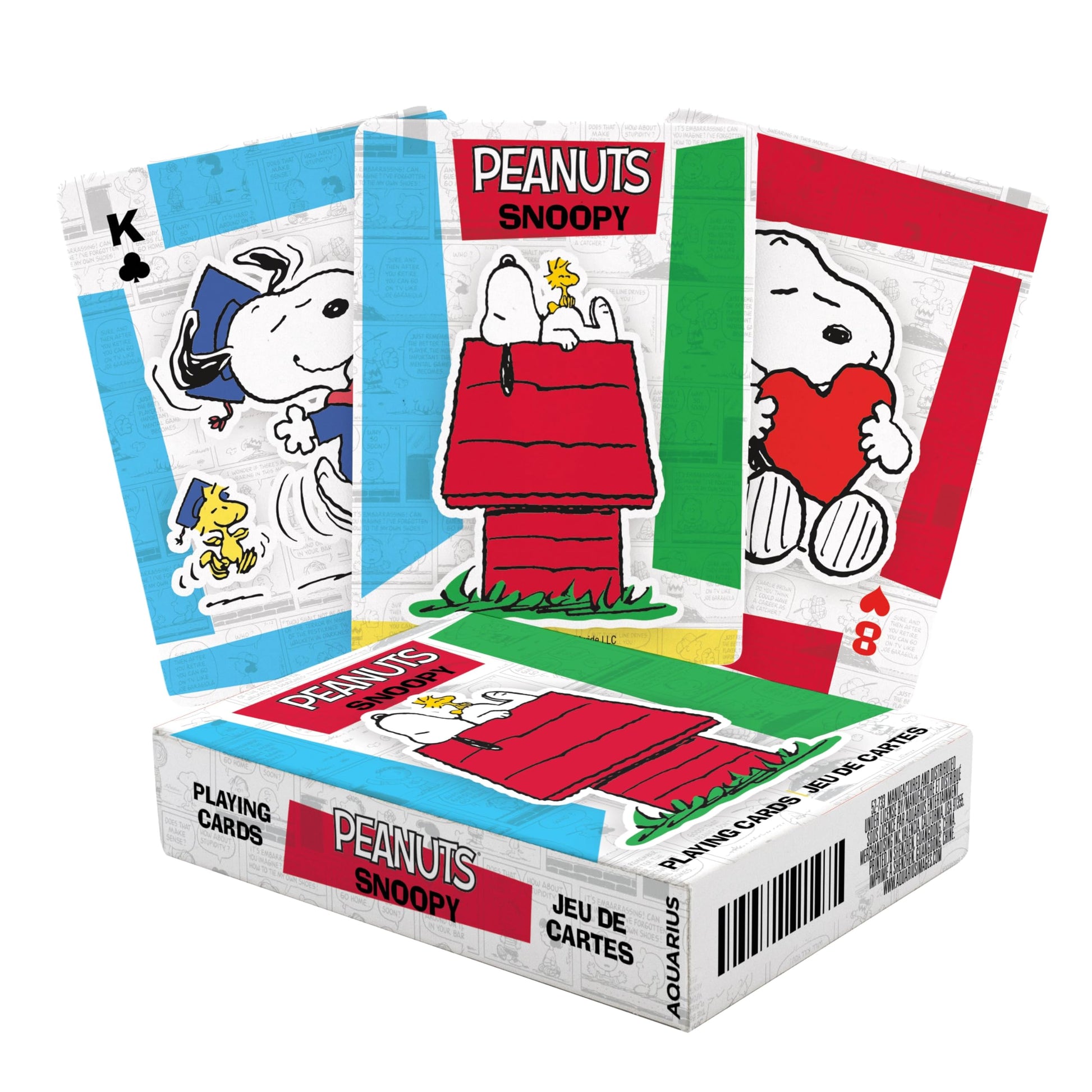 AQUARIUS Peanuts Snoopy Playing Cards - Snoopy Themed Deck of Cards for Your Favorite Card Games - Officially Licensed Peanuts Merchandise