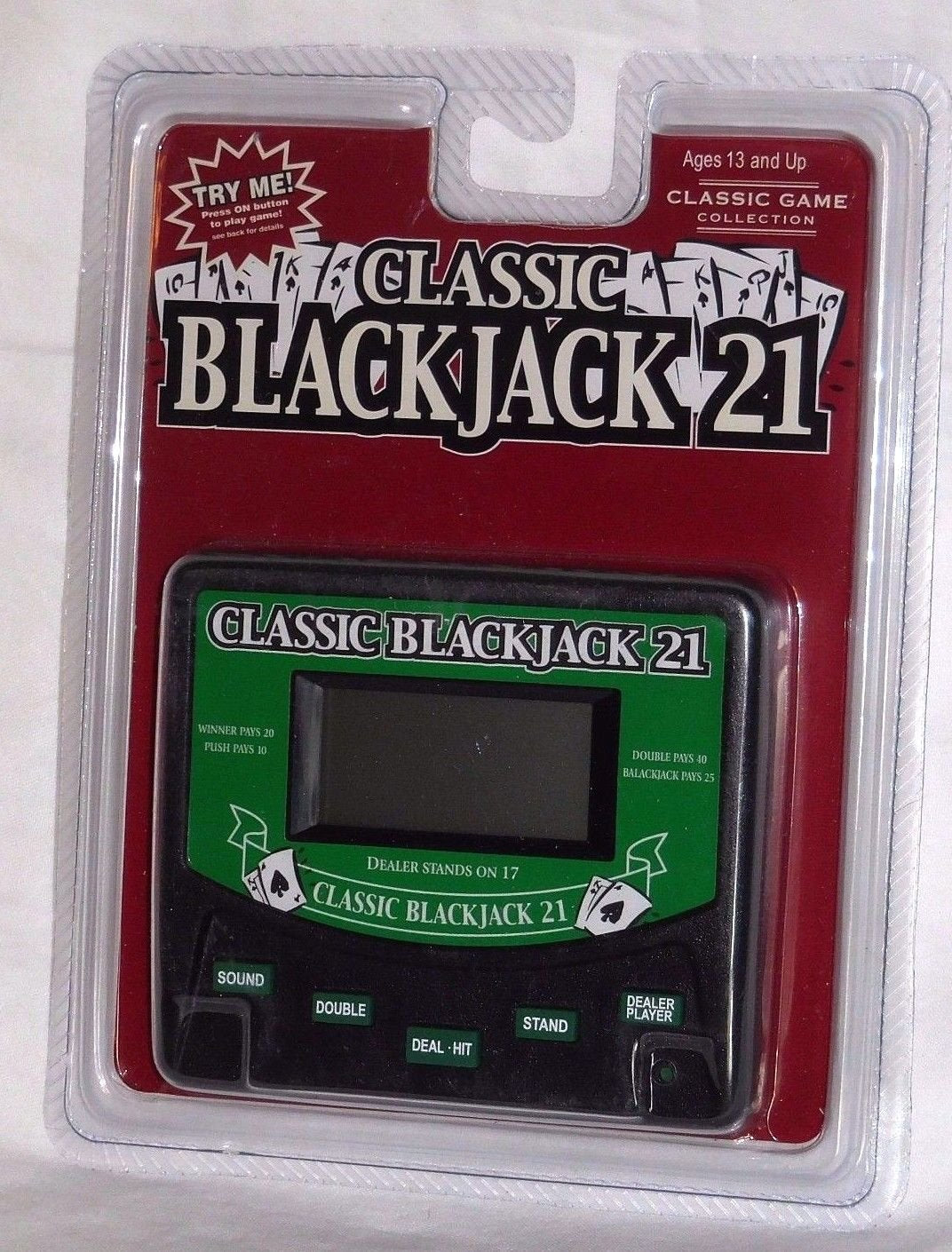 Traveling Portable Classic Blackjack 21 Cards & 5 in 1 Poker Electronic Handheld Game