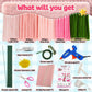 apinud Pipe Cleaners Flowers with Glue Gun, 500PCS Pipe Cleaners Craft Kits, Chenille Stems Bulk for Flower Making, DIY Gifts Arts Supplies