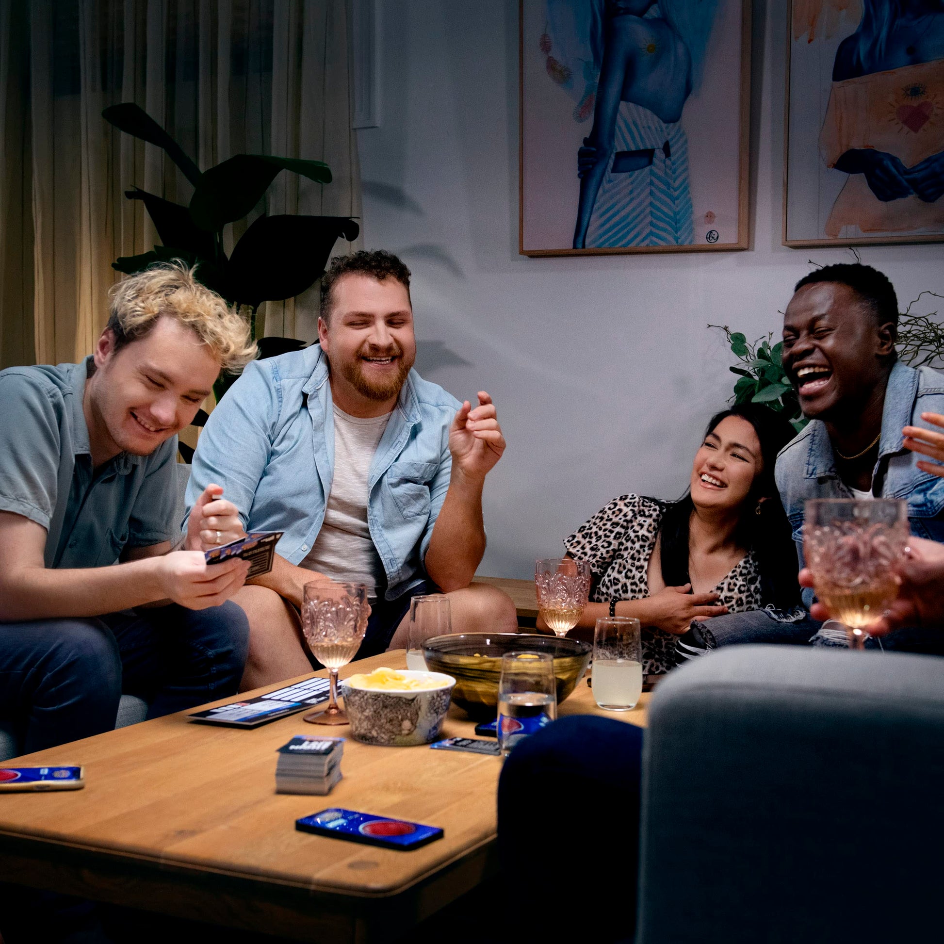 Family FEUD Late Late Night Edition Card Game, Anything but Family-Friendly, 400 Naughty Survey Questions, Complementary App with Sound Effects from