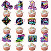 24 Pcs Roller Skating Cupcake Toppers Roller Skate Cake Decorations Roller Skating Party Decorations Cupcake Toppers for Roller Skate Birthday Party