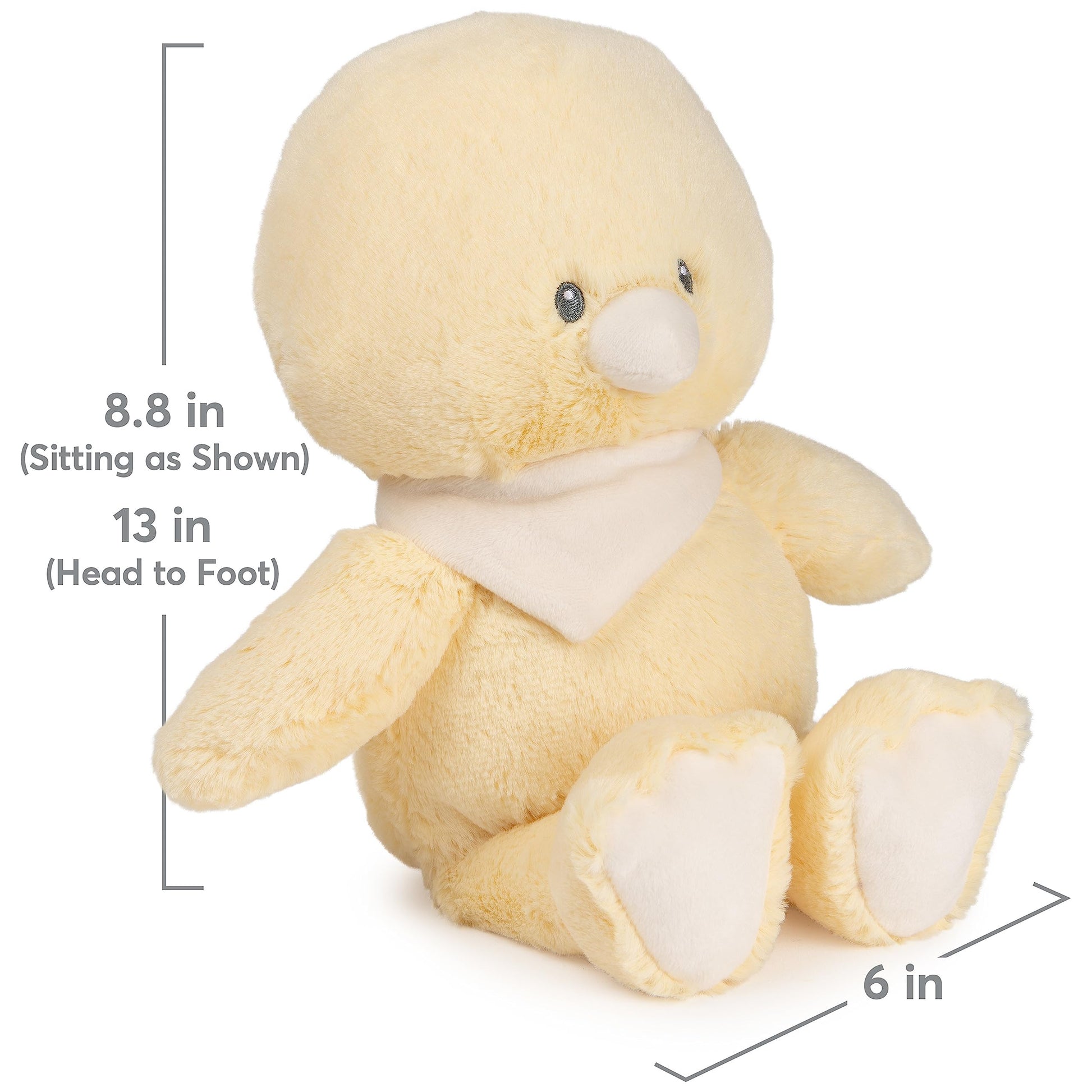 GUND Baby Sustainably Soft Duckling 13-Inch Plush Toy with Bandana; Ages 0+