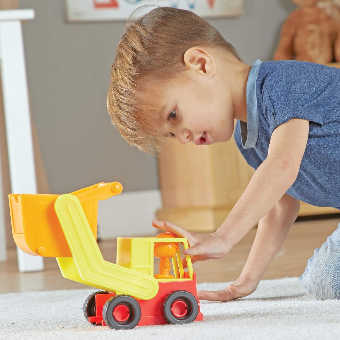 Learning Resources 1-2-3 Build It Construction Crew - Take Apart Construction Toys, Toddler Excavator Toy, Kids Dump Truck Toy, Tractor Toys for Kids