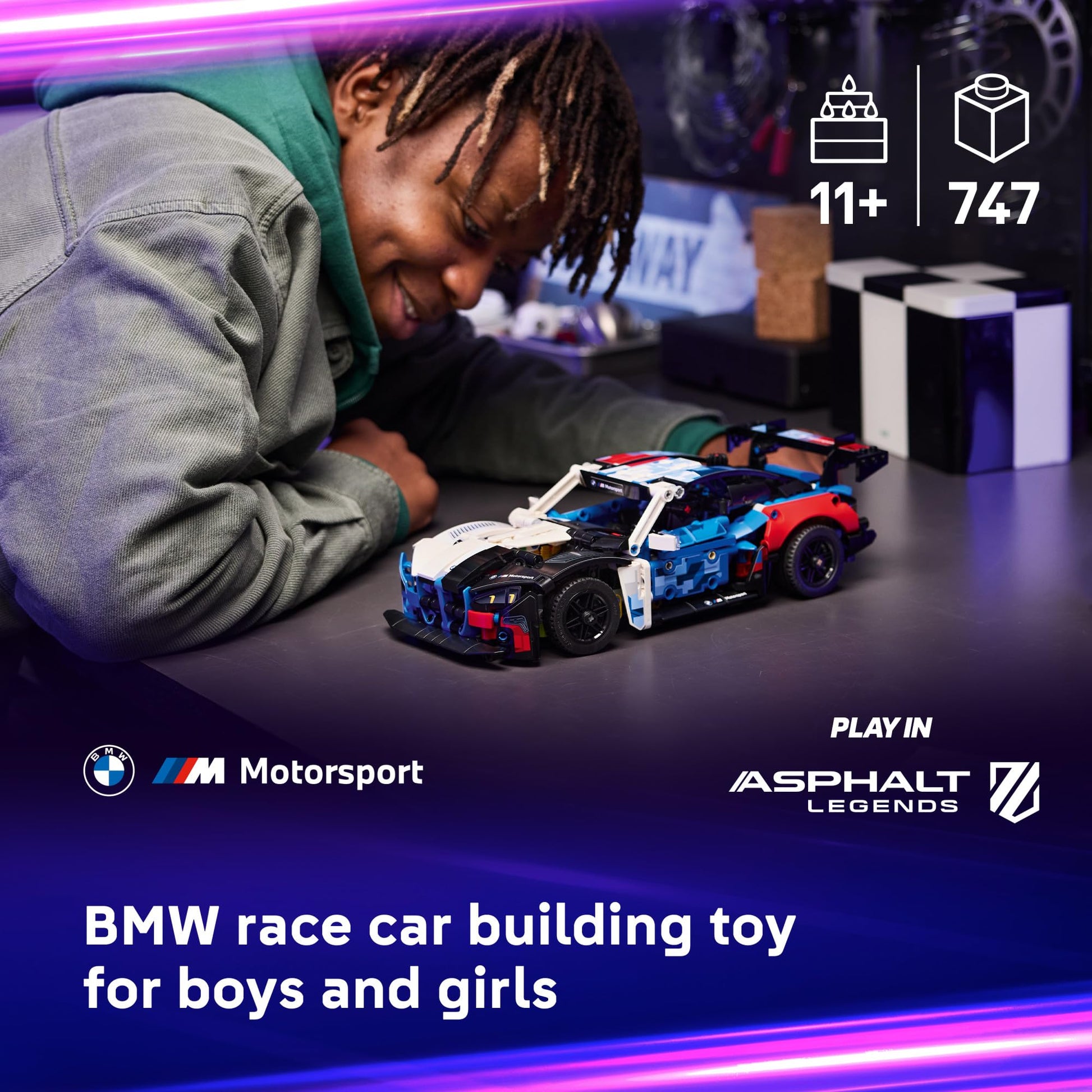 LEGO Technic BMW M4 GT3 EVO Race Car Toy - Building Toy for Boys & Girls, Ages 11+ - Model Car Display Kit for Bedroom Decor - Gift for Birthdays