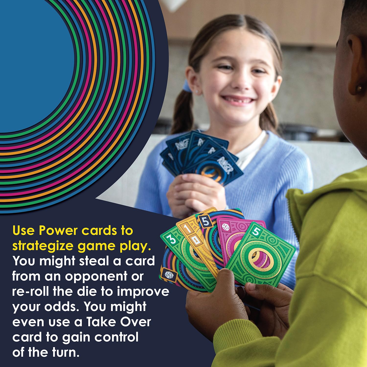 MindWare Ringer Family Card Game - Portable Card Game for Travel & Game Night - Easy to Learn, Fun to Play