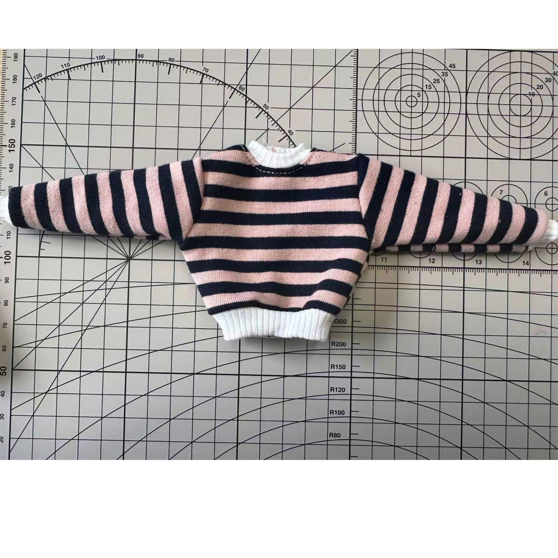 AQQeenmiu Fashion Doll Clothes Set Striped Top Fits 11.5-12 inch Dolls?Striped Sweater with White Pants and Sneakers, 3-Piece Fashion Clothes