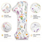 40 Inch Floral Number 1 Balloon, White Wildflower Foil Mylar Balloon for Girls 1st Birthday Decorations, Baby Girl One Year Old Birthday Party
