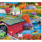 Masterpieces Country Escapes Hill Village Covered Bridge 500 Piece Puzzle - Eco-Friendly, Matte Finish, Random Cut, Bonus Poster, Ages 14+