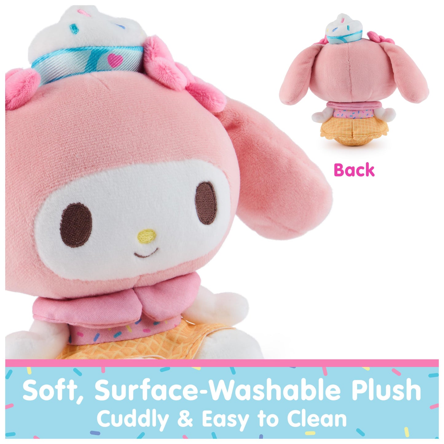 GUND Sanrio My Melody Ice Cream 6-Inch Plush Toy for Ages 1+