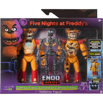 Five Nights at Freddy’s 6-Inch Endo-Series Collector Figure - 6-Inch Endo-02 with Swapable Glamrock Freddy and Shattered Glamrock Freddy Parts
