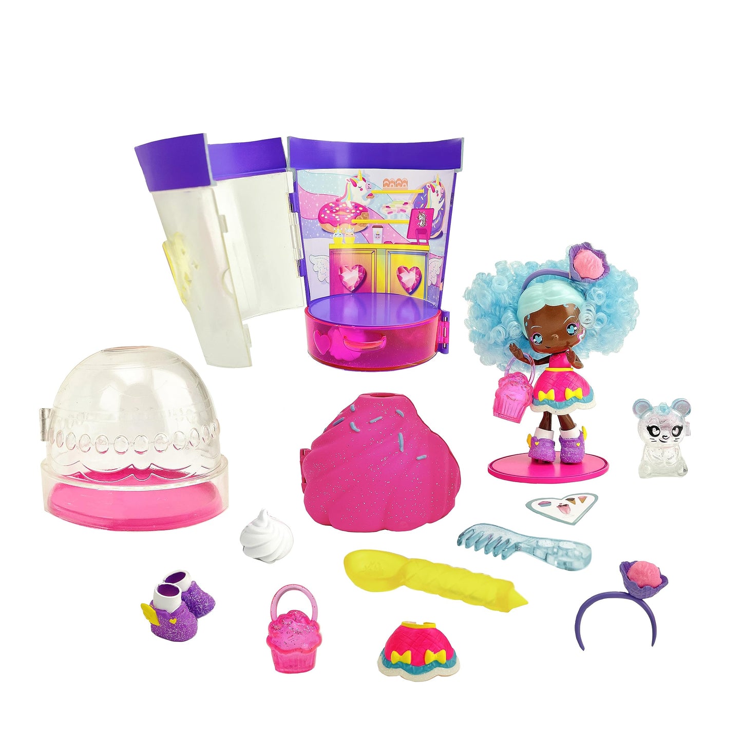 Sugar Surprise Collectible Dolls, 10 Surprise Pieces, Reusable Fluff & Mold Accessories, Sensory Play, Ages 3+